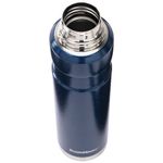 Термос 1 л, BOOMHOUSE (БУМХАУС) DARKBLUE, нержавеющая сталь SUS304, молотковая эмаль, крышка/кружка, синий, 700310