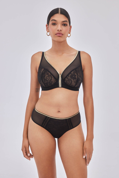 Трусы-бразилиана Chiara Black-Gold Alles