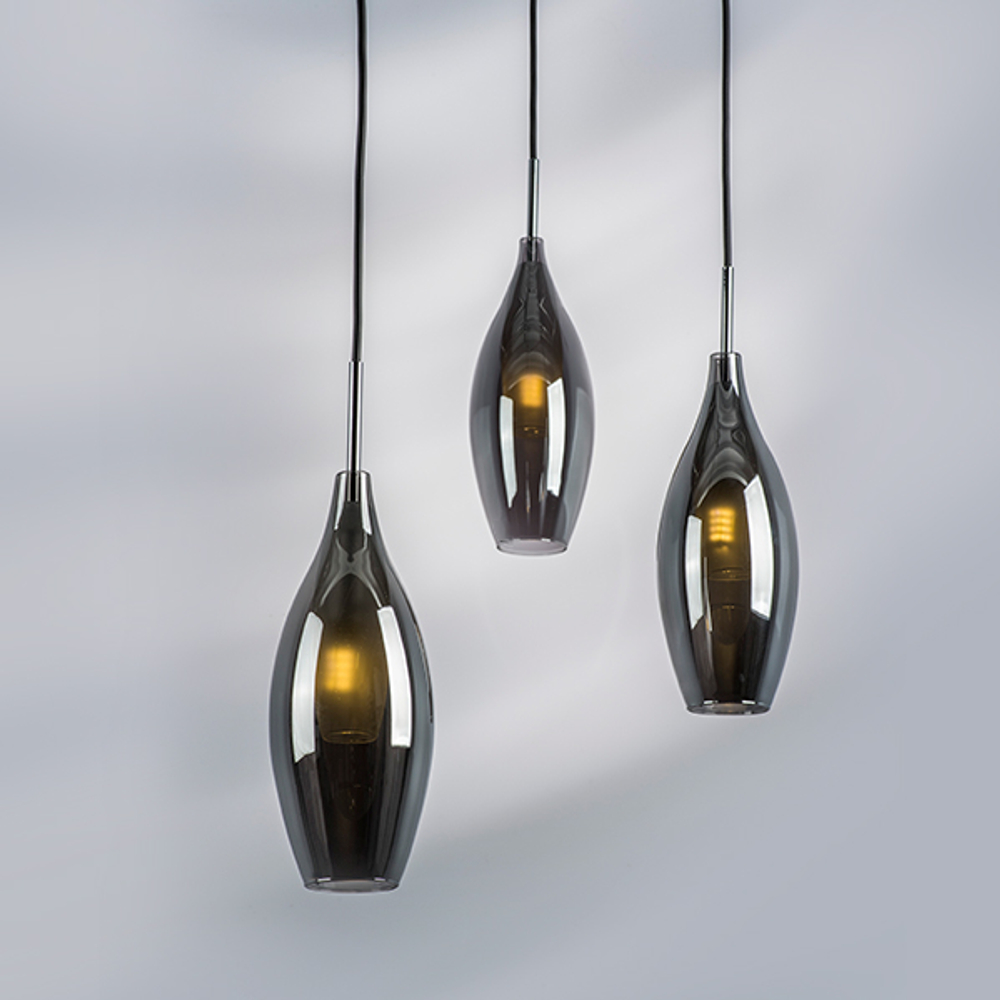 803027 Подвес PENTOLA 1х25W G9 ХРОМ/ДЫМЧАТЫЙ