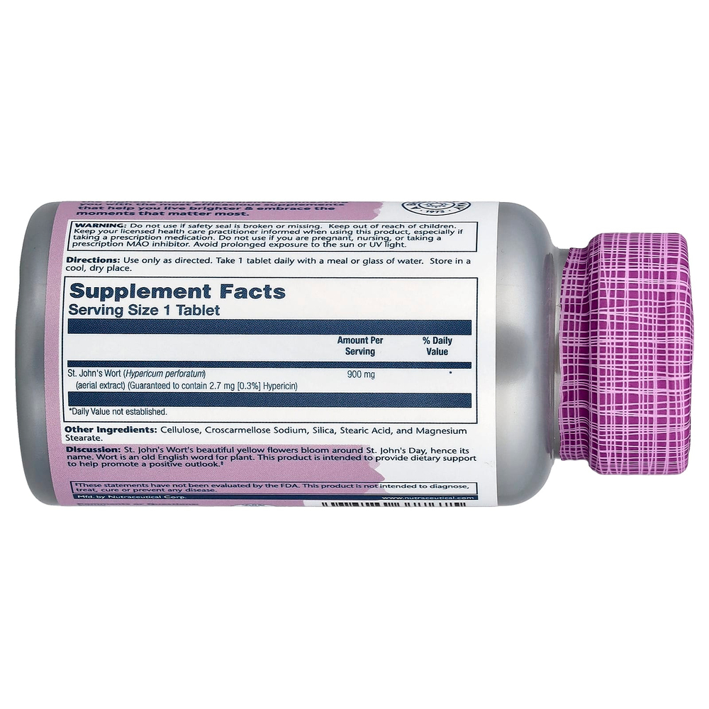 Solaray, Vital Extracts, зверобой, 900 мг, 30 таблеток