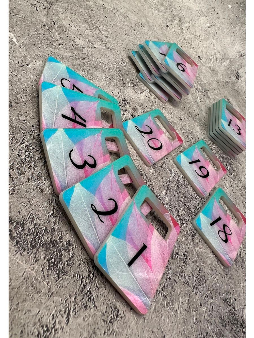 Номерки для ключей акрил 3х5 см