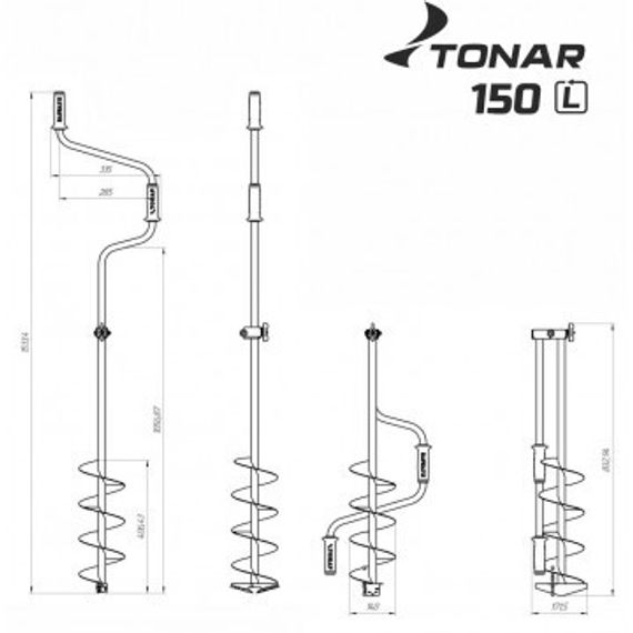 Ледобур Тонар ЛР-150Д (левое вращение) LK-150LD
