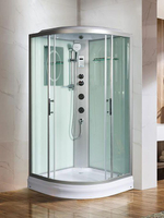 Душевая кабина WeltWasser  WW500 WERRA 804 80х80 см,  прозрачное стекло, поддон низкий, крыша, гидромассаж