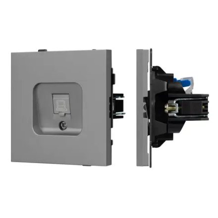 Механизм компьютерной розетки SCT-TENDO-MPC1-PL-GR (RJ-45, CAT6) (Arlight, -) 054105