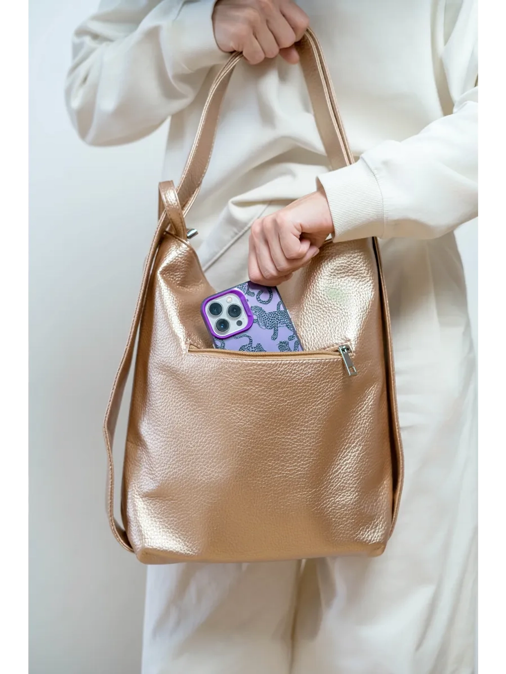 Сумка рюкзак через плечо большая трансформер