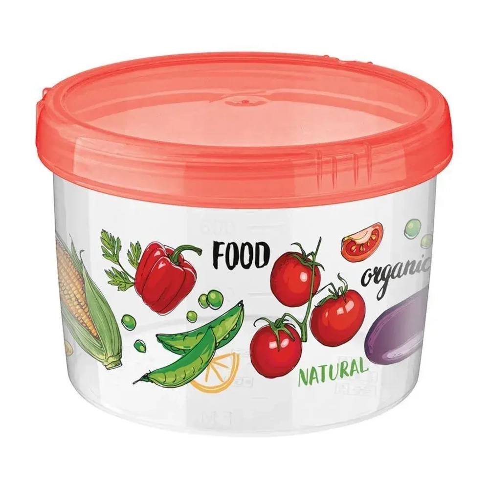 Банка с завинчивающейся крышкой 0,75л с декором (бесцветный)