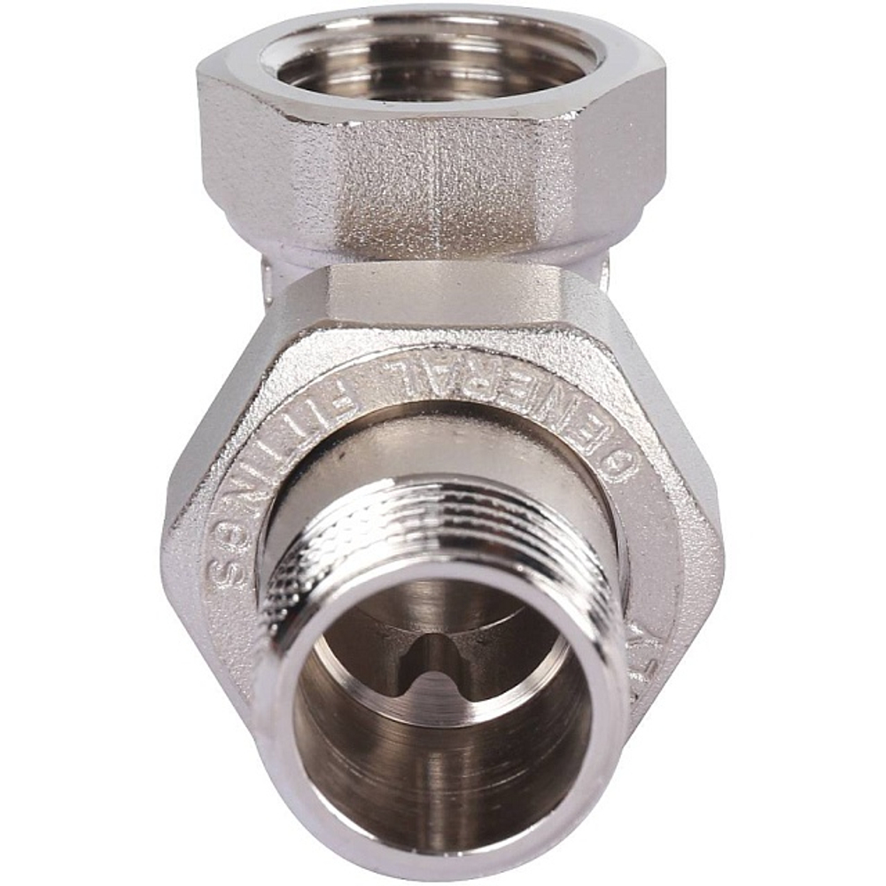 Разъемное соединение (американка) угловое STOUT - 1/2" (ВР/НР, никелированное, металл по металлу)
