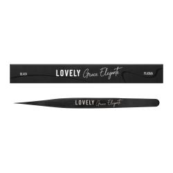 Пинцет для наращивания ресниц Lovely NanoFiber, серия Grace Elegante Black, тип Прямой