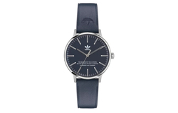 Adidas Originals Wrist Watch Quartz Movement Leather Strap 38mm Blue Dial Unisex 50m Water Resistant