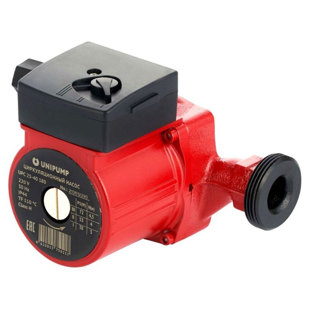 Насос циркуляционный с мокрым ротором UNIPUMP PN 10 110гр.UPC 25-60,L 180, 93Вт 1х220В 3х-скоростной резьбовой, 50058