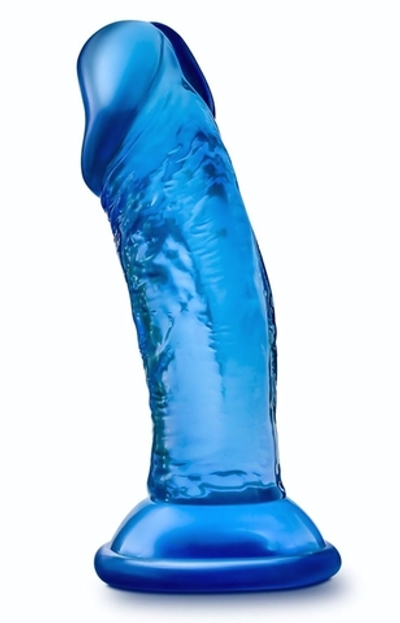 Синий анальный фаллоимитатор Sweet N Small 4 Inch Dildo with Suction Cup - 11,4 см. (Цвет: синий)