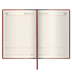 Ежедневник недатированный А5 (138х213 мм) BRAUBERG "Cayman", комбинированная кожа, 160 л. крем. блок, золотой срез, черный/т-корич, 123399