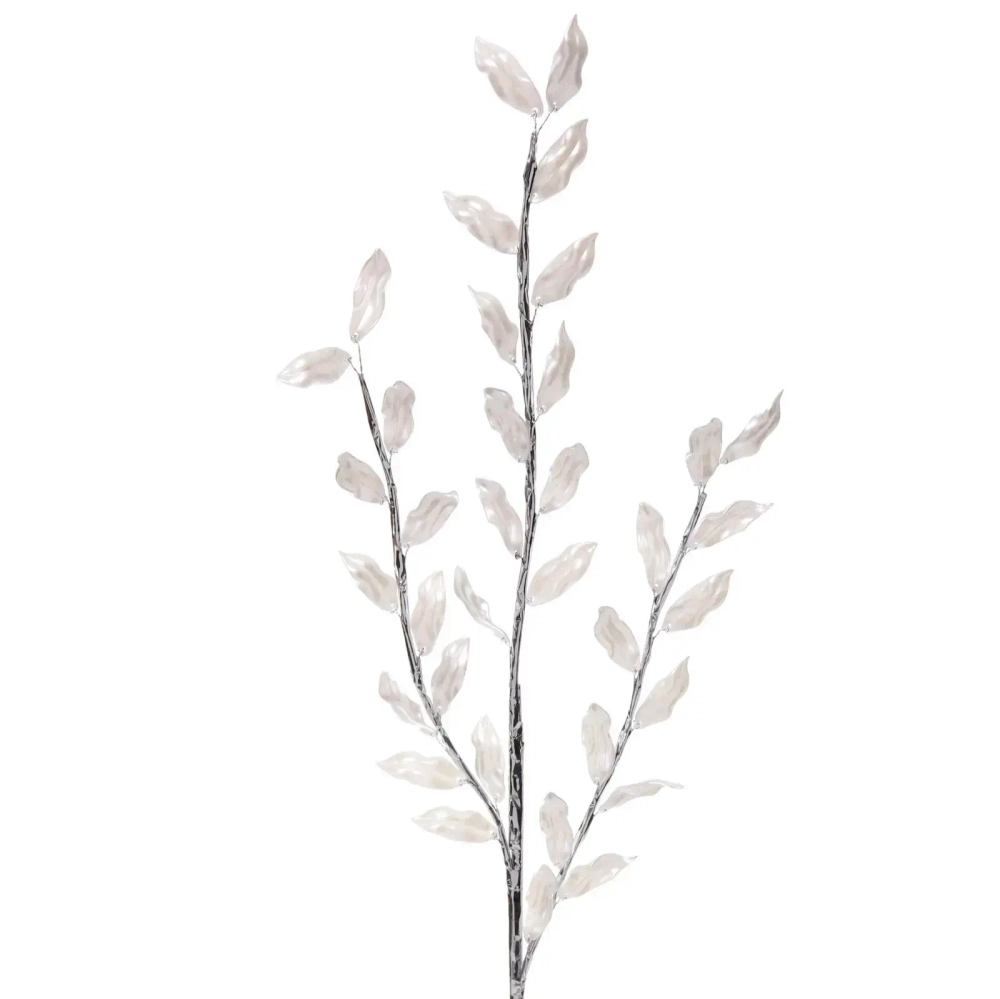 Ветка декоративная «Блеск камней» 63 см, Серебро