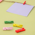 Декор из дерева "Прищепка 3,0 см", ассорти (10 шт/уп)