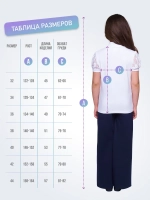 Блузка школьная для девочки с коротким рукавом