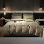 КПБ на резинке Сатин-Жаккард Тессоро MTR001, Евро, 4 наволочки, простынь 140*200*30