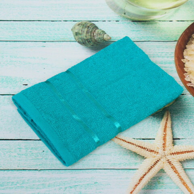 Полотенце махровое 30*60см «LUNA» цвет зеленый 05050 плотность 360гр/м2