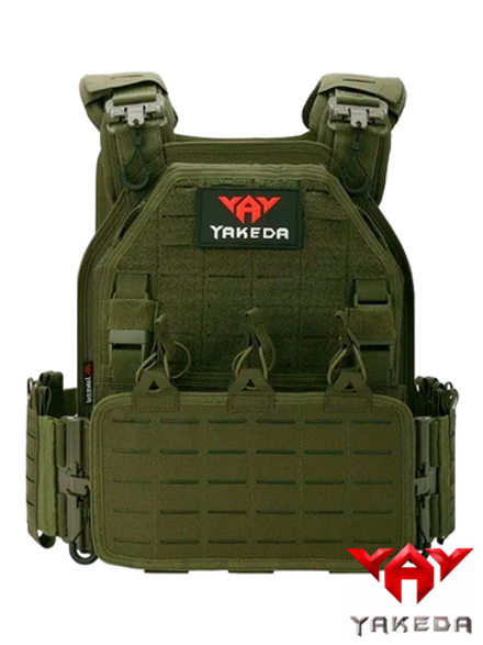 Бронежилет с быстросбросами и подсумками Yakeda VT-6094A. Олива