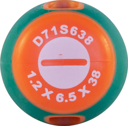D71S638 Отвертка стержневая шлицевая ANTI-SLIP GRIP, SL6.5х38 мм