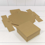 Коробка Для конфет сборная 16.5х16.5х7 см (Коричневый, Крафт)