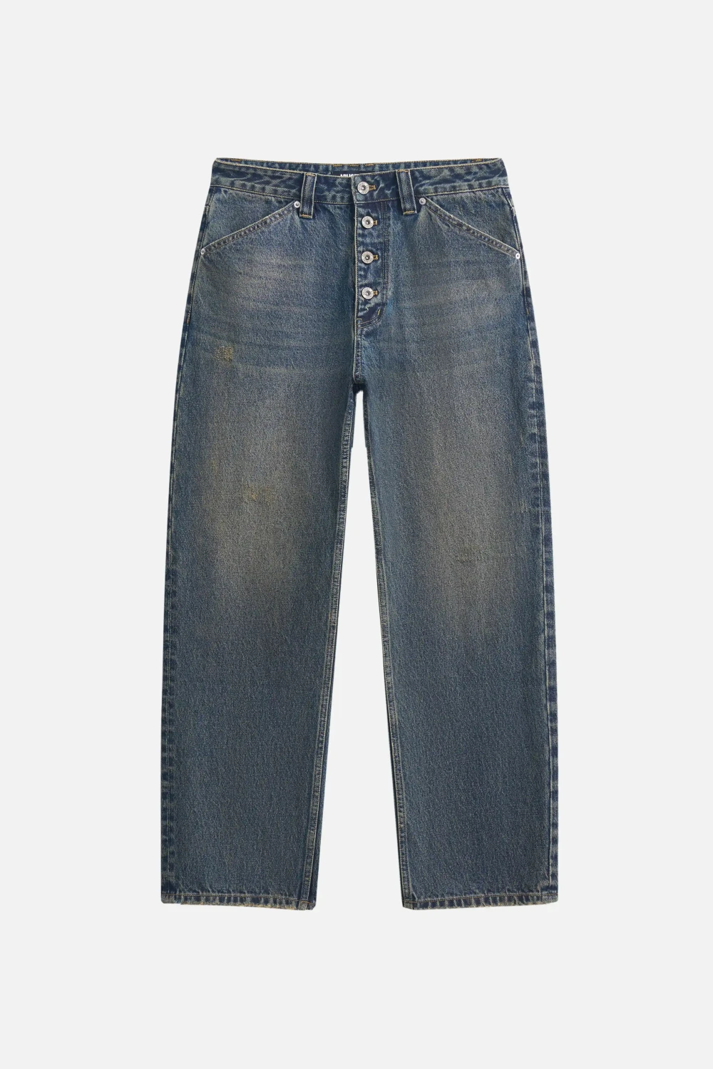 Джинсы-трубы с винтажным эффектом