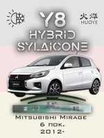 Щетки стеклоочистителя HUOYE Y8 550/350 мм на Mitsubishi Mirage | Hook/J-Hook