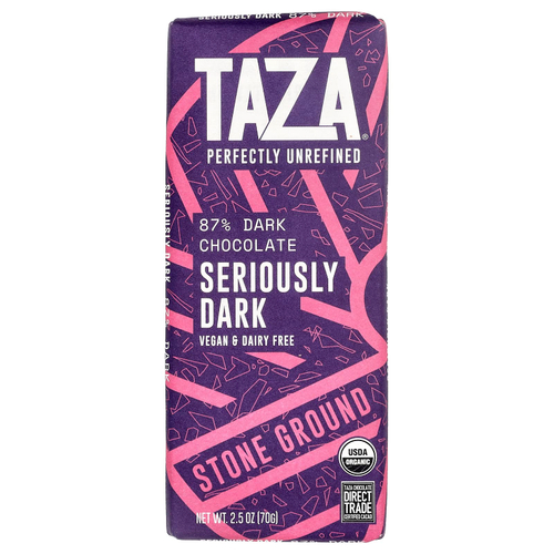 Taza Chocolate, 87% Dark Chocolate, Seriously Dark, 2.5 oz (70 g)