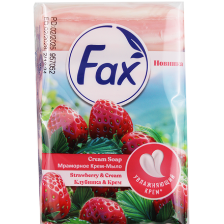 Мыло туалетное Fax Клубника и крем 4*70 гр