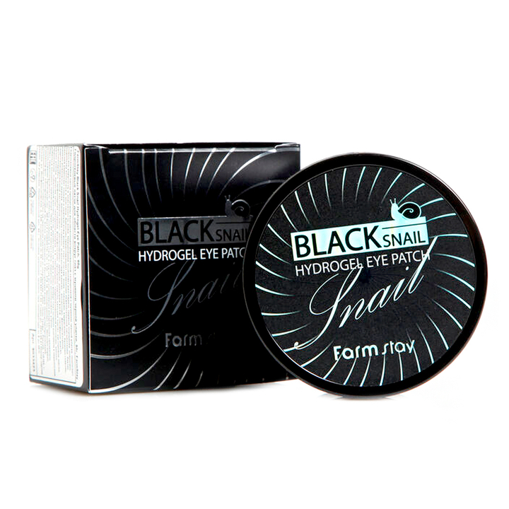 Патчи для век FarmStay Black Snail гидрогелевые с муцином черной улитки Hydrogel Eye Patch 90 г / 60 шт