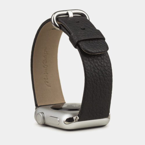 Ремешок для Apple Watch 44/45/46 mm из кожи теленка, цвета черный