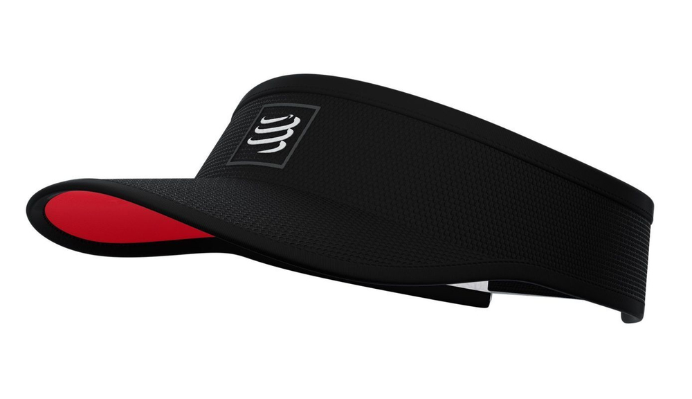 Козырек теннисный Compressport Running Visor - black/red