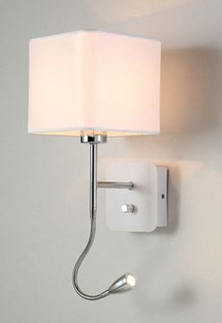 Бра Paco AP2 хром/белый Crystal Lux