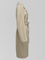 Пальто 801 двубортное с косыми карманами и поясом в комплекте