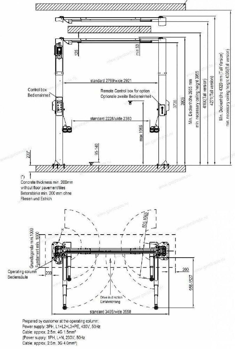 Подъёмник двухстоечный Hofmann Duolift HL3500 TALL