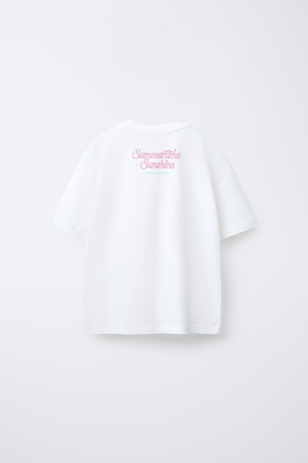 ZARA ФУТБОЛКА С ПРИНТОМ «ФРУКТЫ», БЕЛЫЙ