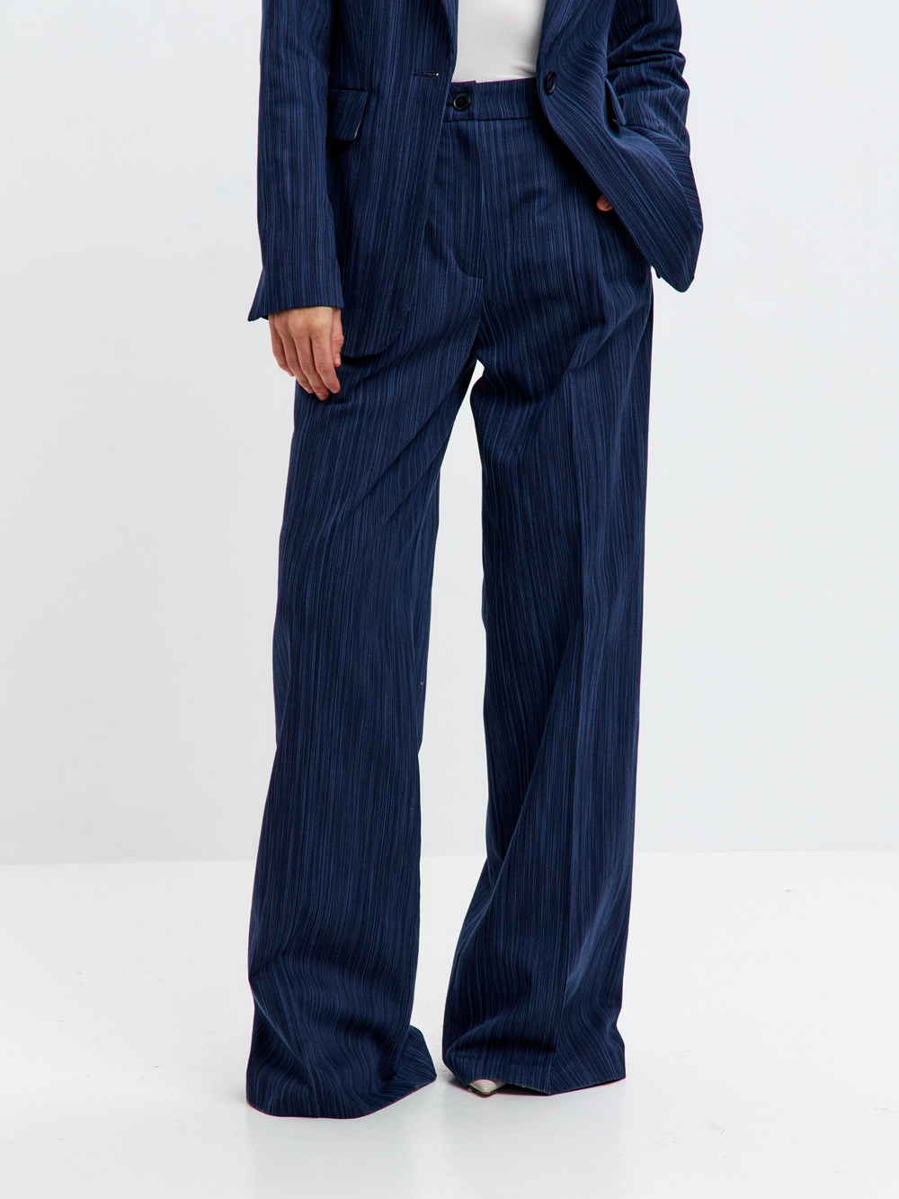 Брюки Харпер из фактурного денима