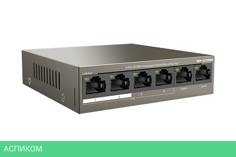 Коммутатор IP-COM F1106P-4-63W