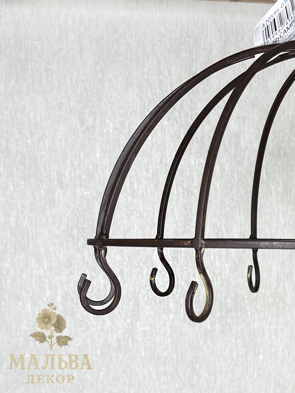 Подвес декоративный "Корона" коричневый большой 32х31,5см