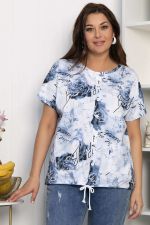 Блуза Велес (синяя) Б13758-20М LT Collection