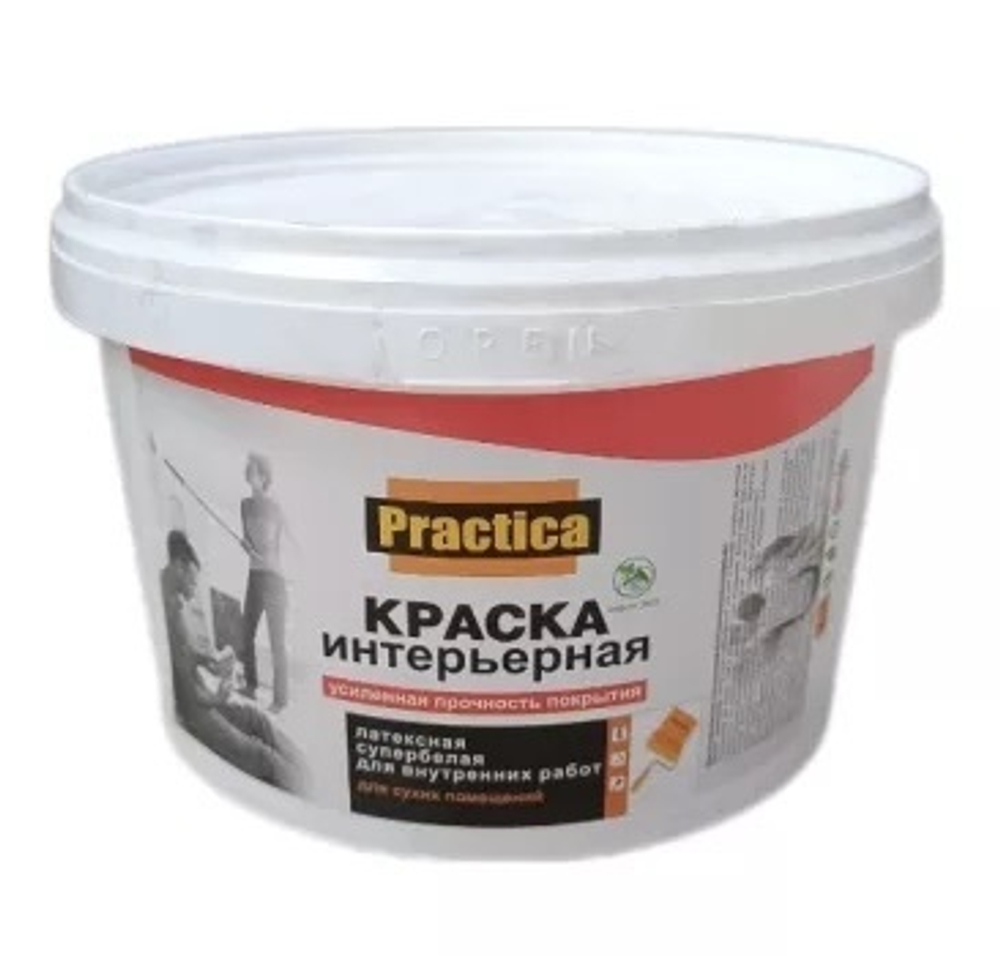 Краска интерьерная 13кг супербелая Практика