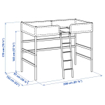 Кровать-чердак - TUFFING  IKEA/ТУФФИНГ ИКЕА,  179х97 см,  серый