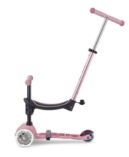 Самокат-качалка Mini Micro Deluxe Rock & Go LED, пудрово-розовый