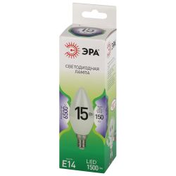Лампа светодиодная ЭРА GREEN LINE LED B35-15W-865-E14 GL 15Вт свеча холодный свет E14 | Лампы cветодиодные Свеча (B/C)