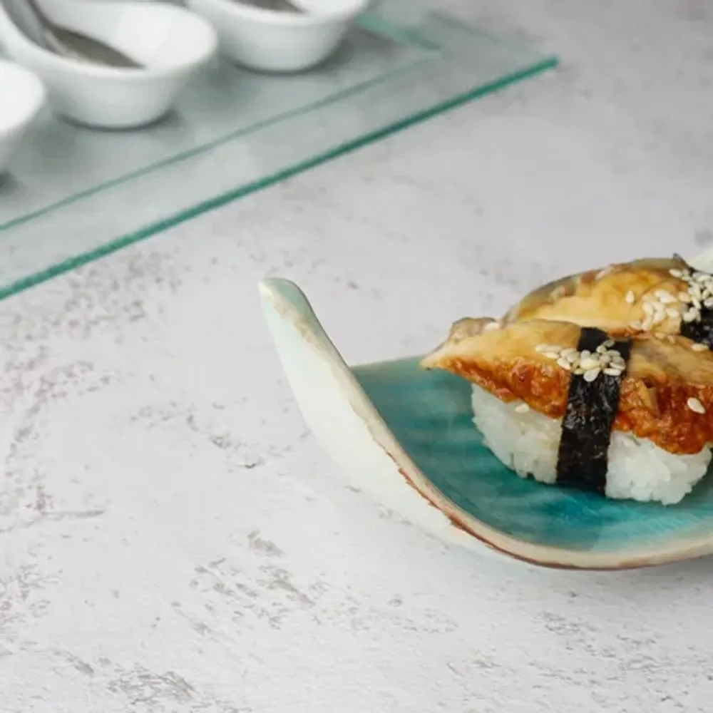 Блюдо для подачи 21*7,4 см h13,5 см Sea Blue Leaf Frutti di Mare P.L. [1]