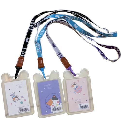 Бейдж вертикальный КОКОС Котики 80*120 мм на ленте (252646)