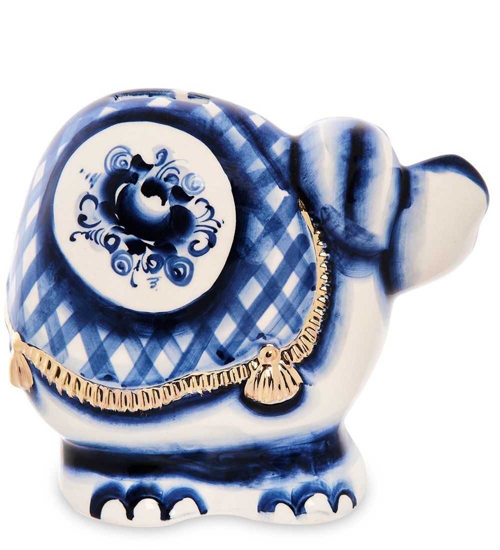 ГЛ- 675 Фигурка «Слон» Золото (Гжельский фарфор)