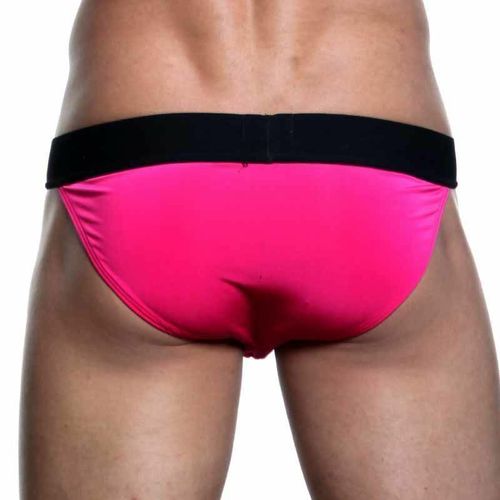 Мужские трусы танга розовые с черной резинкой HOM Night Therapy Tanga Brief Pink