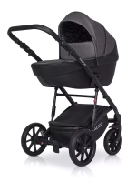 Коляска  PACCO (2 в 1) (RIKO BASIC) 04 Carbon (темно-серый-черный)