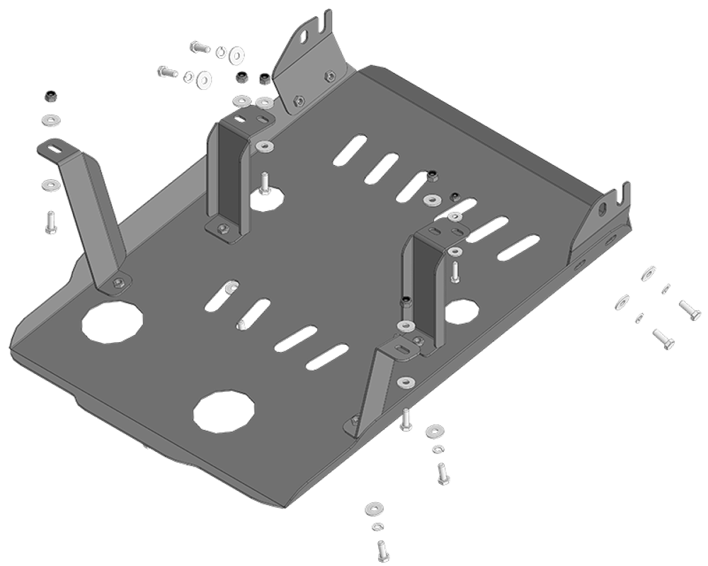 радиатора, 3 мм, Сталь. для Kamaz Компас 9 2023-н.в., Motodor.27722