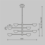 Люстра Maytoni MOD126PL-08B
